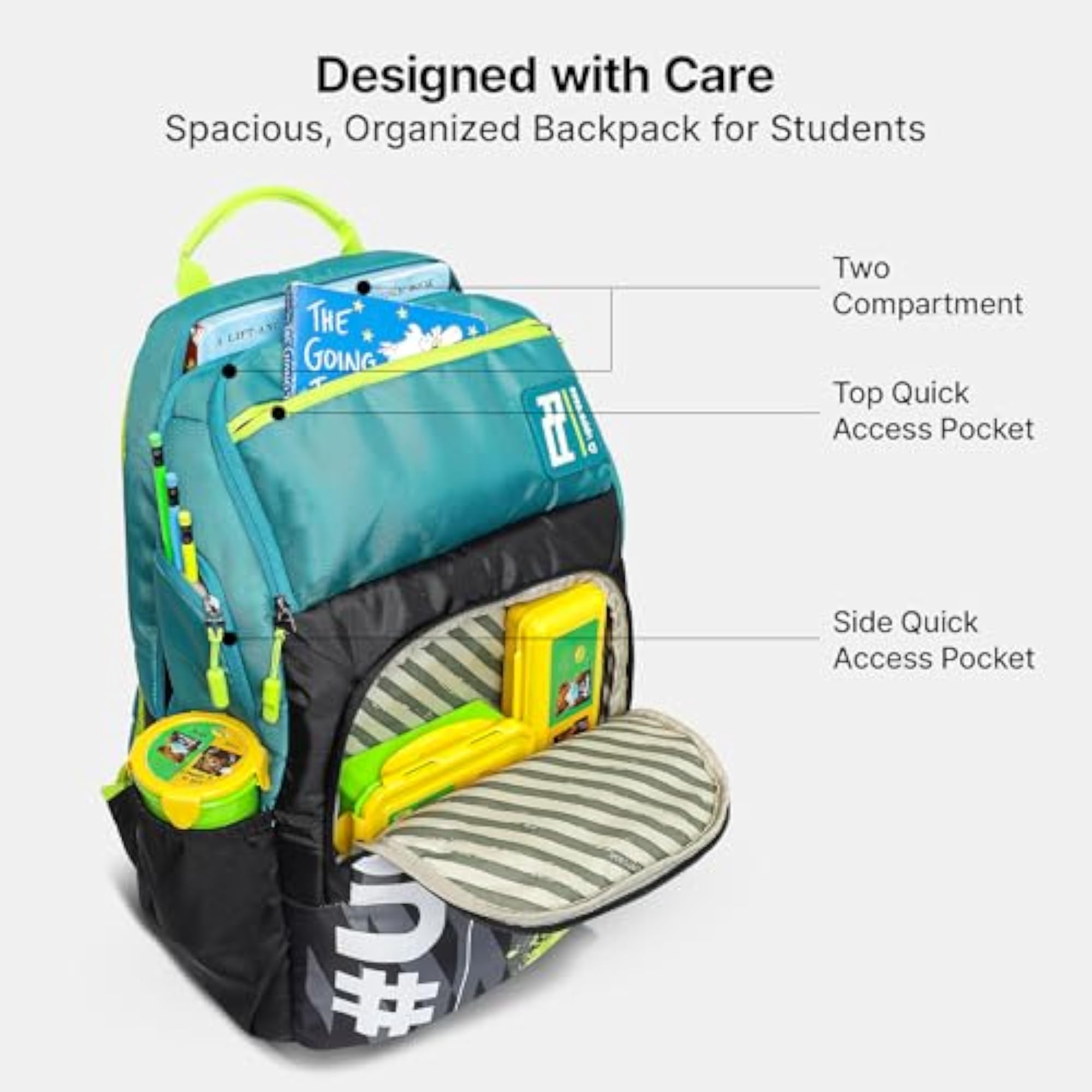 33L Campus School Bag with Double Compartment