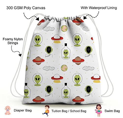 Image of Drawstring Bag For Kids, Soft Fabric, Swimming, Waterproof, Tuition, School Beach Dipper Bags 4-10 Years Girls & Boys