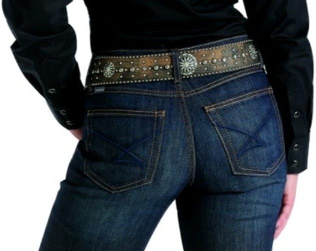 Cinch Western Denim Jeans Womens Jenna 1 Long Dark Wash MJ80152071