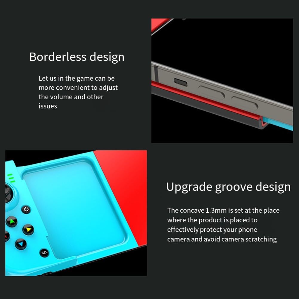 Hasaller D3 Controller di gioco telescopico wireless per Android Switch Steam PC con batteria da 400 mAh e morsetto regolabile per telefono da 135-173 mm (rosa)