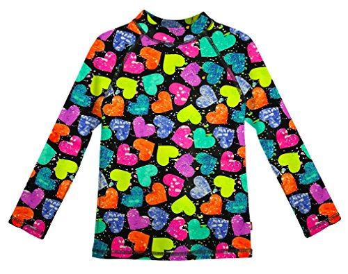 Image of City Threads Long Sleeve Rash Guard for Girls UPF 50+, Girls Swim Shirt Made in the USA