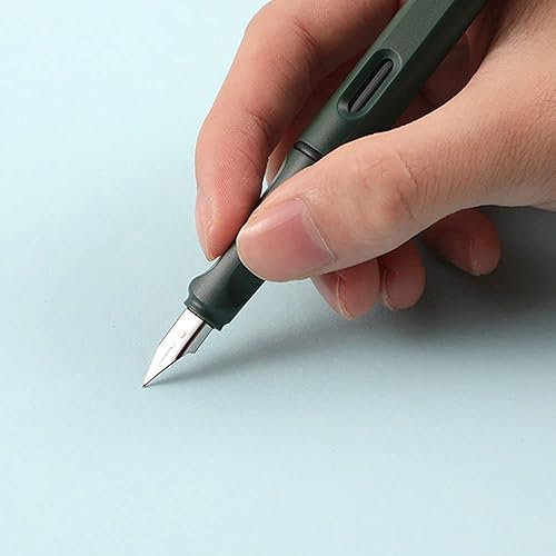 Miniatura 2 de Pluma estilográfica de plástico vintage azul esmerilado rojo verde EF F plumín papelería caligrafía pluma firma oficina suministros escolares