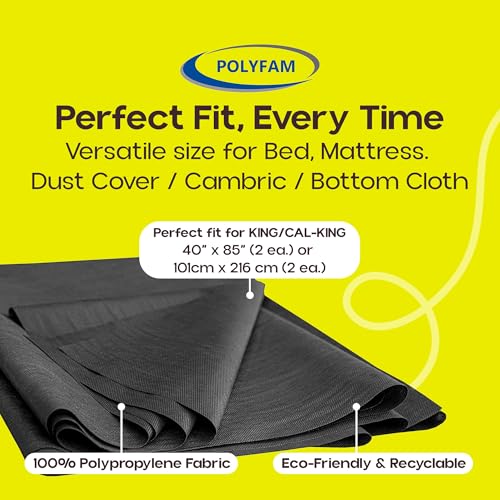 Image of Bed Dust Cover - Cambric - Bottom Cloth /Replacement Fabric for Underside of Mattress Box Spring or Foundation (T, TXL, F, Q, K, CK)