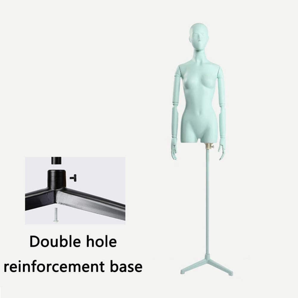 Manikin Shop Vitrinenfenster, Verstellbarer Dummy, mit doppelt verstärkter Basis, für Schneider, Bekleidungsgeschäft (Rosa)
