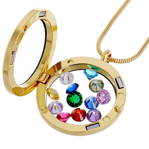 Collier Rubyca médaillon cœur à porter au quotidien avec ses pierres colorées interchangeables - 3
