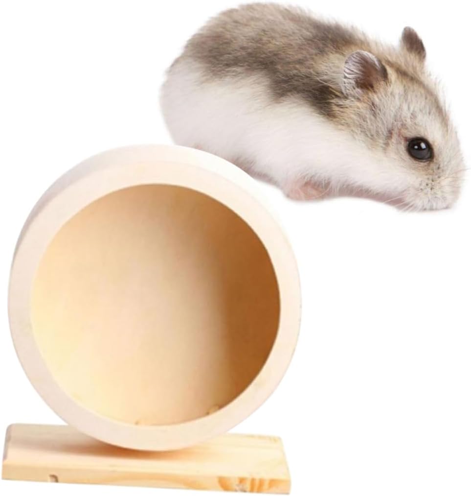 Happyyami Exercise Wheel Pet Running Wheel for Hamsters Guinea Pigs Large Holder Toys