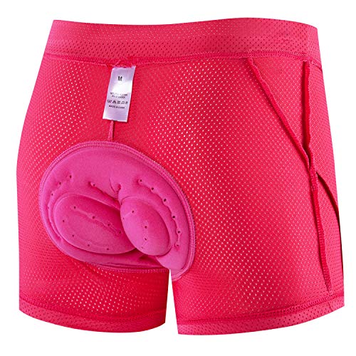 Voofly Women Padded Cycling Shorts Bike Underwear Gel 3D Pad Cycle Clothes Undershort Xxl Pink #TOP1