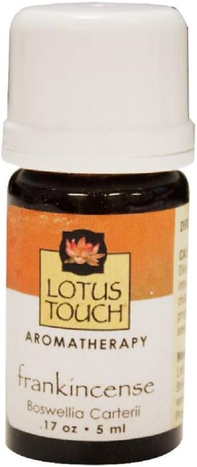 Frankincense Essential Oil by Lotus Touch, 5 ml Bottle - 100% Pure Therapeutic Grade Single-Note Essential Oil for Aromatherapy - Balancing, Warming, Deeply Relaxing & Rejuvenating - Tested for Purity