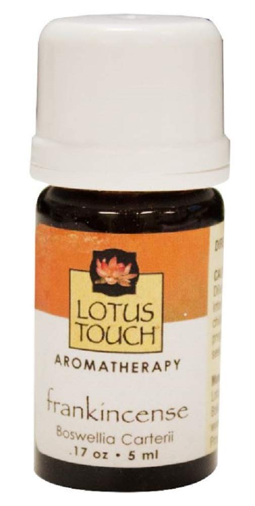 Frankincense Essential Oil by Lotus Touch, 5 ml Bottle - 100% Pure Therapeutic Grade Single-Note Essential Oil for Aromatherapy - Balancing, Warming, Deeply Relaxing & Rejuvenating - Tested for Purity
