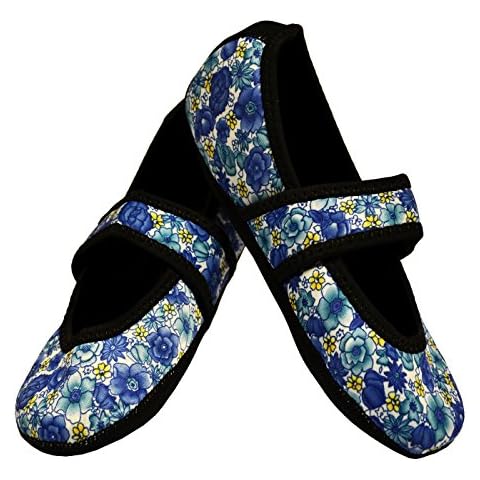 Nufoot Women's Betsy Lou Slipper, Bluebell, Large Cover
