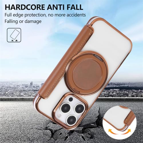 IRTGFG Capa de couro tipo carteira com suporte giratório e dobrável para iPhone 14 Plus (para iPhone 14 Plus/5)