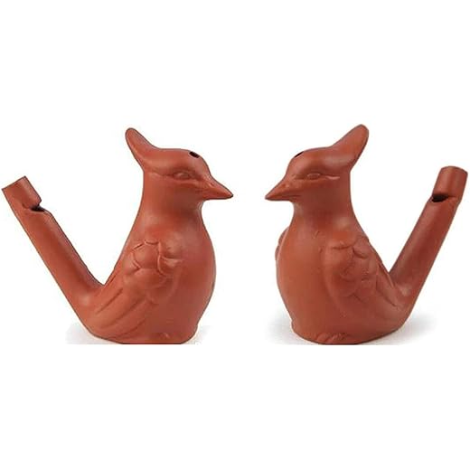Clay Bird Water Whistle Set of 2