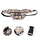 BESTOYARD Women S Sequined Waist Bag Adjustable Gold Fanny Pack with Zipper Multifunctional Casual Waist Pouch for Travel Sports Everyday Use