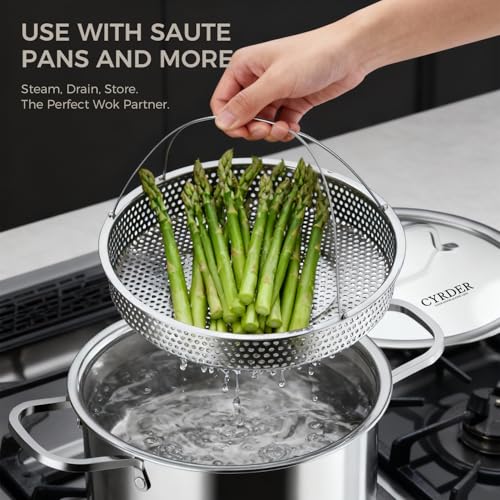 Image of Pots and Pans Set Non Stick, 14 Pcs 5-Ply 18 /10 Stainless Steel | Hybrid Professional Chef Quality Cookware Set, Induction Compatible, PFOA Free Frying Pan, Saute Pan, Saucepan and Pot