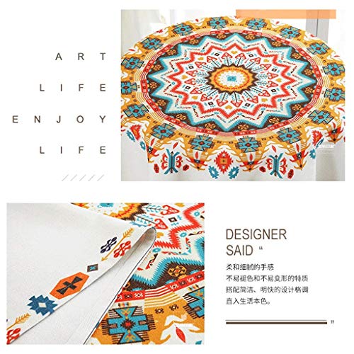 Nappe rectangulaire style ethnique pour table basse de salon convivial - 3
