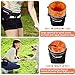 Dog Treat Pouch Pet Training Bag for Small to Large Dogs, Treat Tote Carry Kibble Snacks Toys for Training Reward Walking, Metal Clip, Waist belt, Shoulder Strap, Poop Bag Dispenser, Black with Orange