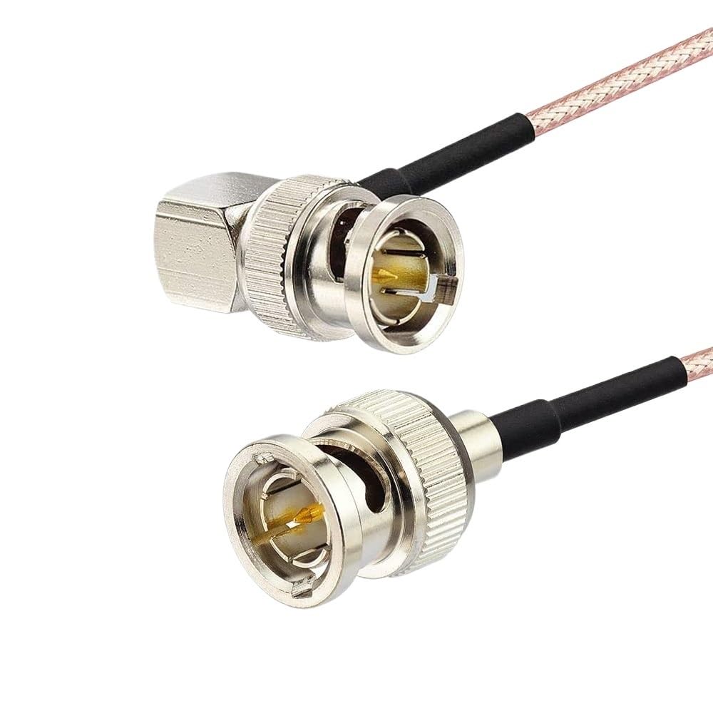 LIHUA RG179 Kabel 75 Ω BNC męski na BNC męski żeński wtyczka Ja-ck adapter do kamery wideo SDI kamery HD-SDI/3G-SDI/4K/8K (BNCJJW 75Ohm, 30 cm)