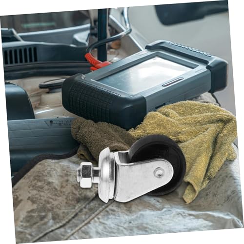 Roue robuste métallique pour cric de sol avec axe rotatif de 16 mm Zerodeko