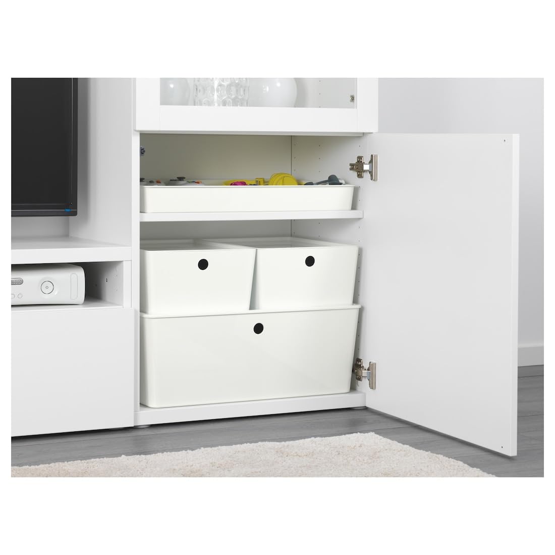KUGGIS Insert avec 8 compartiments Blanc – Organiseur de rangement compact pour tiroirs, placards et accessoires de bureau