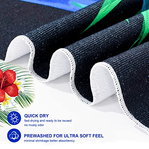 Redbaker 16 Packs Microfiber Beach Towel Oversized Beach Towel For Adults Quick Dry Beach Towels Absorbent Travel Swimming Towel (Seahorse, 72 X 36 Inches) #TOP2