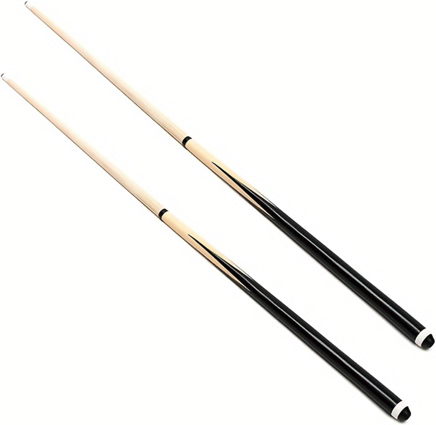 Queues de Billard 145cm en Bois dévissable en Deux Parties - Bâtons de Queue de Billard pour Jeu de Table (Lot de 2 x 145cm) - Hobby Tech