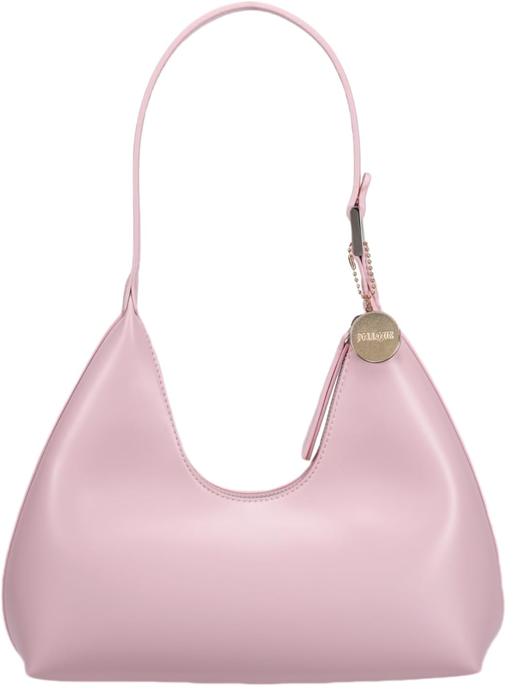 JOLLQUE Shoulder Bag for Women, Small Leather Handbag Purse,Unique Trendy Zipper Hobo Bag