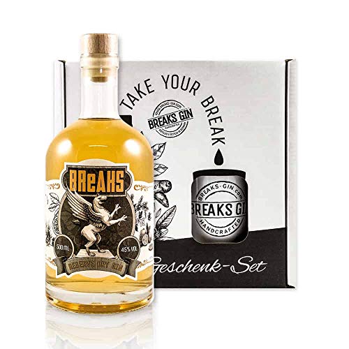Breaks RESERVE Gin - Geschenk Set mit Tasse plus 500 ML Reserve Gin - Fassgelagert - Ausgezeichneter Handmade Gin im…