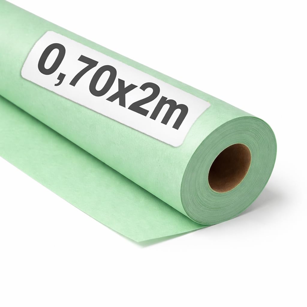 OFITURIA Kraftpapier Grün Pastell – Rolle 0,70 × 2 m – 3 Rollen – Geschenkpapier Und Verpackungspapier – Bastelpapier Für DIY, Dekoration Und Schnittmuster – Reißfest Und Leicht Zuschneidbar