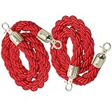Rotes Bett-Ber-Seil mit Metallhaken, 1,2 m lang, Warteschlangenmengen-Seil für Mengenkontrolle, gedrehtes sicheres Stanch-Seil für Besucher-Direkt- und Line-ment