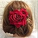 Flower Hair Combs, Rose Flower Bohemia Hairpin Bride Costume Hair Decor for Party Wedding Red(1pc)