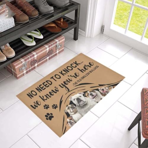 ���փ}�b�g �I�[���h�C���O���b�V���u���h�b�O�̃z�[���f�R���[�V���� 50×80cm doormat Old English Bulldog Home Decor