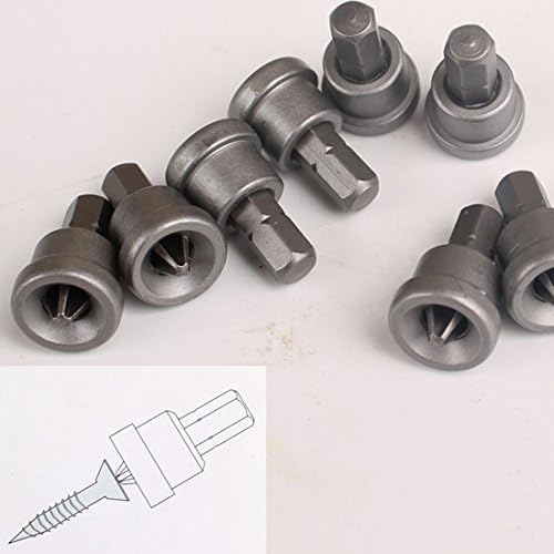 QIXINSTAR 10pcs 25mm Long Depth Stop Plasterboard Screws Locating Bits PH2 Screwdriver Drywall Bits Magnetic Screwdriver Bits