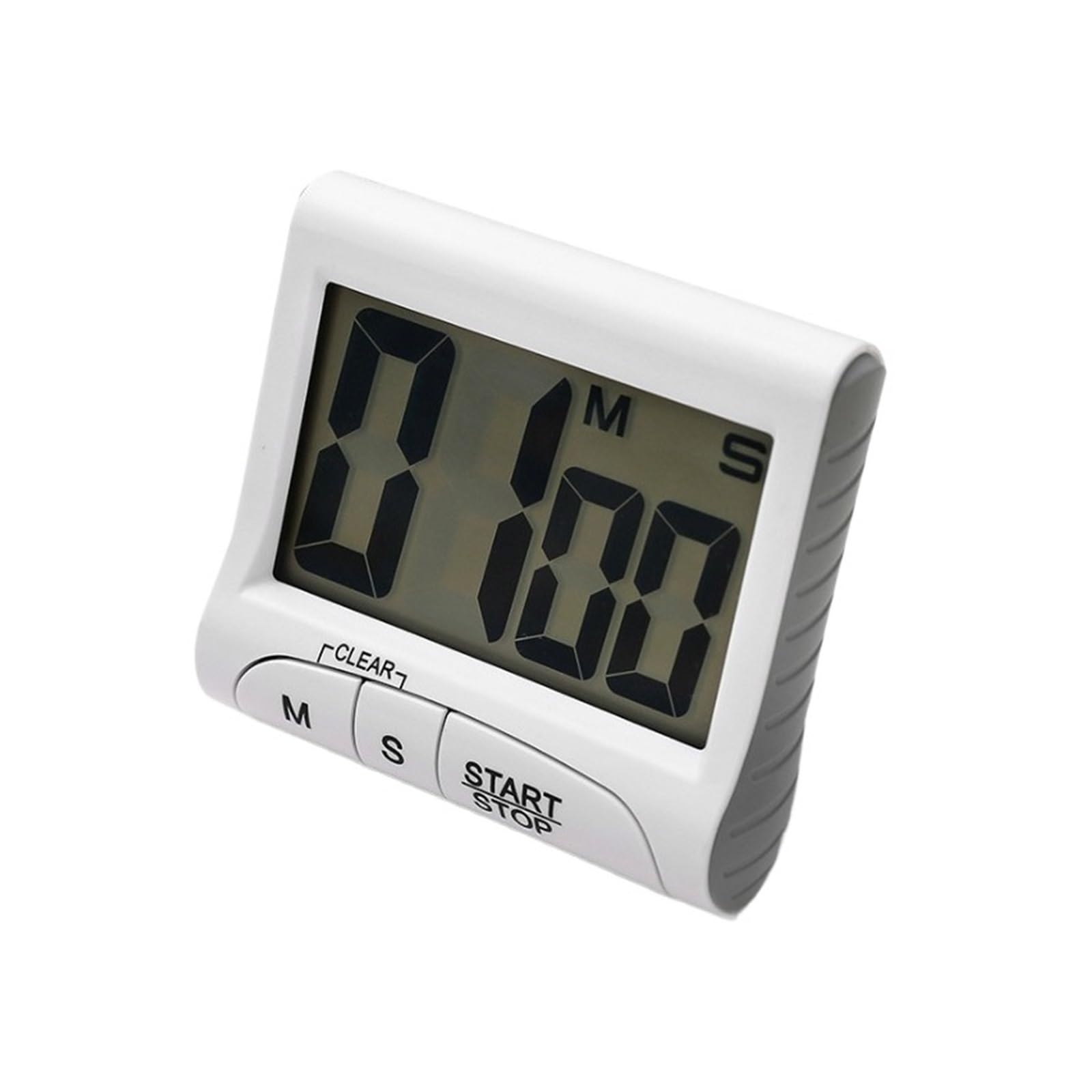 Kitchen Timer Digital Manual Countdown Alarm Clock Mechanical Shower Cooking Stopwatch Gadget Reliable Efficient(White)