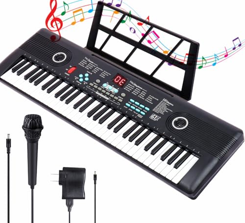 Keyboard Piano 61 Key Music Electric Piano For Kids Beginner W/Dual Speaker Microphone Portable Digital Piano Birthday Christmas Gifts by semart - Used condition - US$33.91
