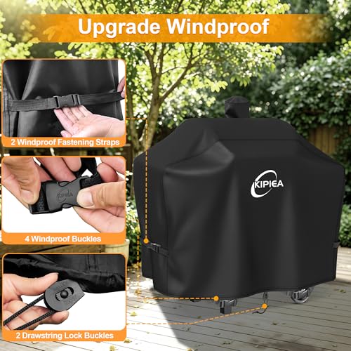 Image of Kipiea Pellet Grill Cover for Camp Chef 24, 600D Waterproof Smoker Cover