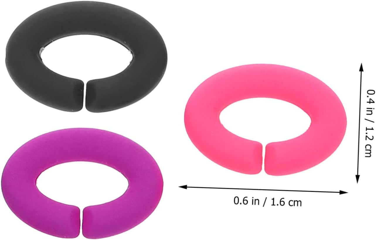 STOBOK 200pcs Acrylic Connector Rings DIY Jewelry Making Keychain Rings Bulk Jump Jewelry Links Connectors