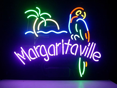 LDGJ Neon Signs for Wall Decor Handmade Sign Home Paradise Parrot Palm Tree Beer Bar Pub Recreation Room Lights Windows Glass Party