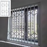 Barras de seguridad plegables ajustables para ventanas y escaleras, riel interior de prevención de ladrones con cerradura para sótano y protección del hogar
