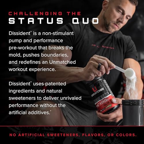 Image of Unmatched Dissident Non Stim Pre Workout Powder for Men & Women | Citrulline, Beta Alanine, Peak ATP | Natural Flavors & Sweeteners | 20 Servings (Pink Lemonade)