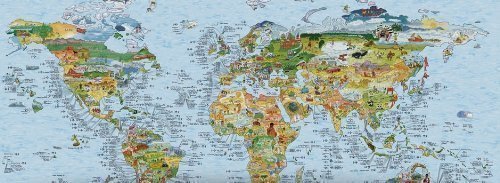The Surf Trip Map - Póster, diseño de mapa del mundo con...