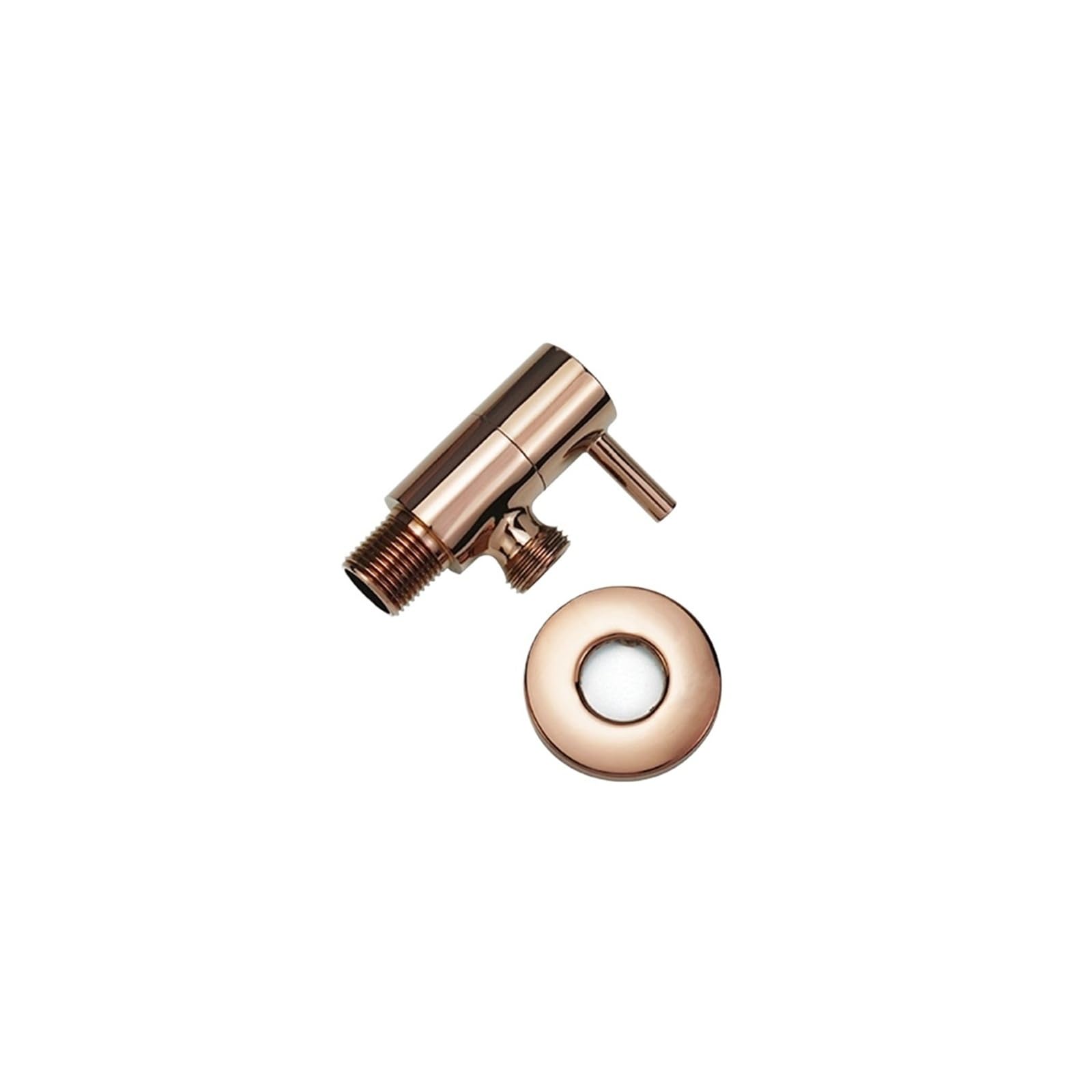 Polished Brass G1/2 Angle Stop Valve Multi Color Single Double Water Shut Off Valve Household Plumbing Fitting for Bathroom Kitchen Toilet(Type S)