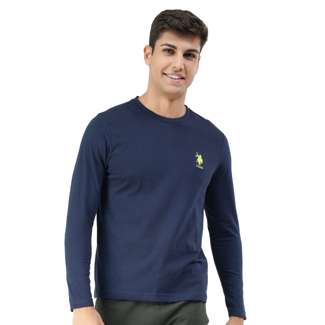 U.S. POLO ASSN. Men Pure Cotton Long Sleeve Solid I693 Regular Fit T-Shirt - Pack of 1-picture-36