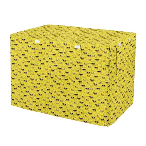 Housse de cage pour chien jaune canard lavable en machine Taille L