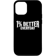 iPhone 15 simple 1 percent better everyday motivational quote design Case