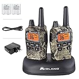 Midland - X-TALKER T75VP3, 36 Channel FRS Two-Way Radio - Up to 38 Mile Range Walkie Talkie, 121 Privacy Codes, & NOAA Weather Scan + Alert (Pair Pack) (Mossy Oak Camo)