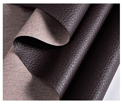 FMLFS Texturé Tissu Similicuir Matière pour Tapisserie Skaï Couleurs Unies Imitation Cuir Tissu Vinyle Art Artisanat Leathercloth Vendu Au Mètre Largeur 140CM