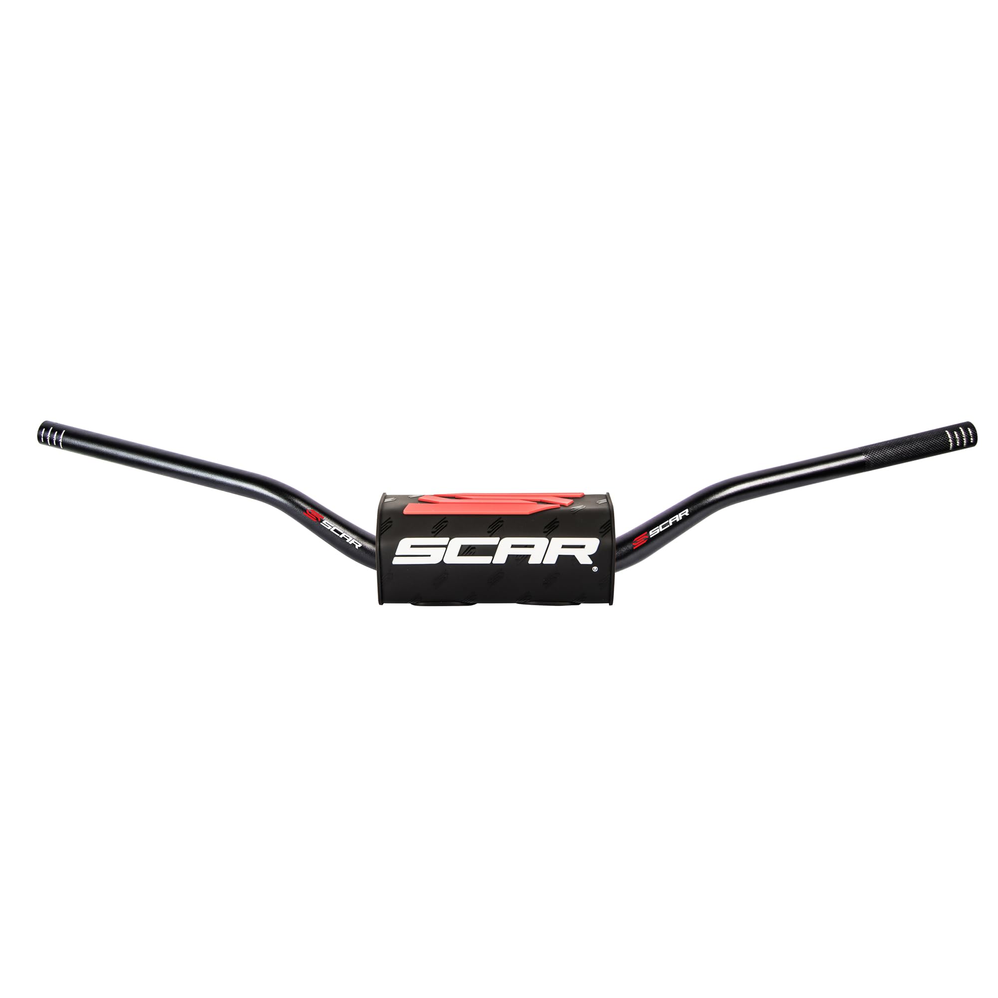Kierownica Moto Cross SCAR O² 28mm (1 1/8") bez drążka - Villopoto Stewart Style - Czarna pianka