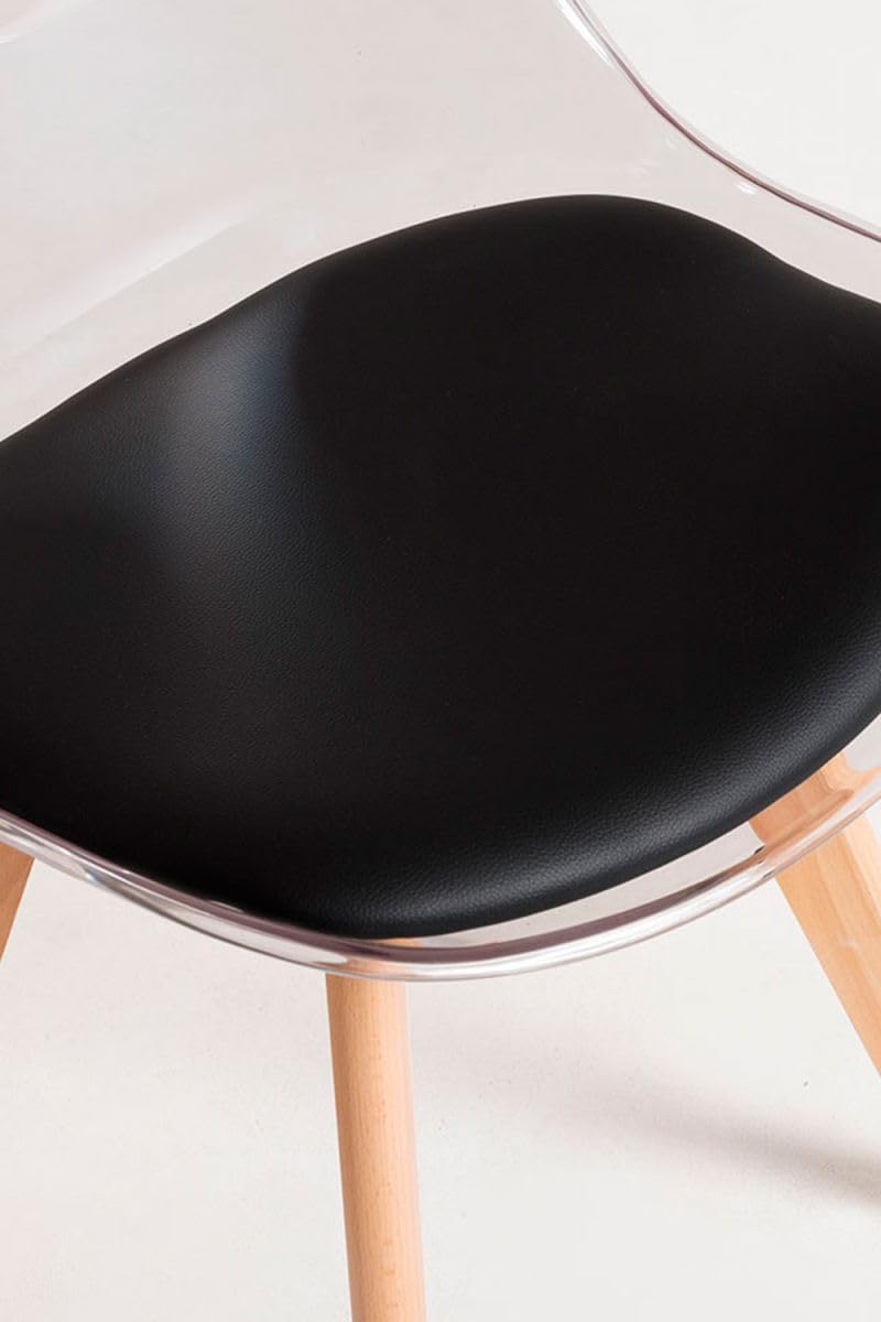 Regalos Miguel - Sillas Comedor - Silla Synk Transparente Asiento - Negro