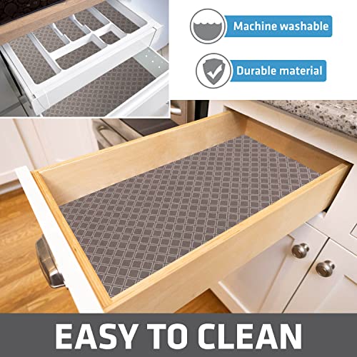 Drymate Premium Luxury Shelf & Drawer Liner, Thick Cushioned Fabric, Non-Adhesive, Absorbent, Waterproof, Slip-Resistant, Liners For Kitchen Cabinets, Cupboards (Usa Made)(12”X59”)(2-Pack)(Taupe) #TOP5