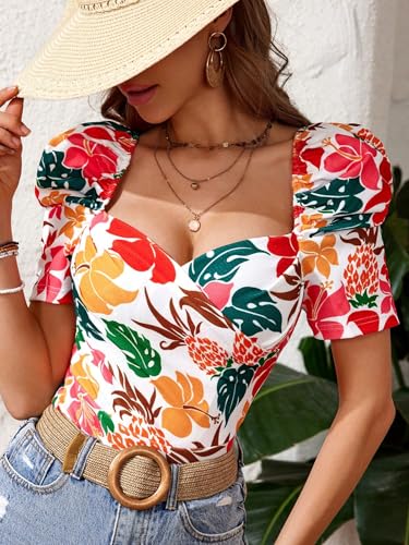 Image of Elyraa Women's Western Style Printed Half Sleeve Top for Regular Wear and Girls | Trendy Design | Comfortable Fit